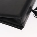 Salvatore Ferragamo Gancini Shoulder Bag Suede Leather Black Gold Auth 156462-15