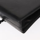 Salvatore Ferragamo Gancini Shoulder Bag Suede Leather Black Gold Auth 156462-16