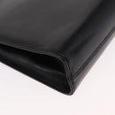 Salvatore Ferragamo Gancini Chain Shoulder Bag Leather Black Gold Auth 156464-12