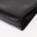 Salvatore Ferragamo Gancini Chain Shoulder Bag Leather Black Gold Auth 156464-13