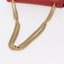 Salvatore Ferragamo Chain Vala Shoulder Bag Leather Red Gold Auth 156466V-7