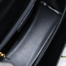 Salvatore Ferragamo Gancini Shoulder Bag Leather 2way Black Gold Auth 156467-19