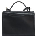 Salvatore Ferragamo Gancini Shoulder Bag Leather 2way Black Gold Auth 156467-3
