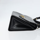Salvatore Ferragamo Gancini Shoulder Bag Leather 2way Black Gold Auth 156467-4