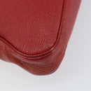 Salvatore Ferragamo Vala Shoulder Bag Leather Red Silver Auth 156468-13