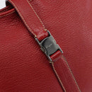 Salvatore Ferragamo Vala Shoulder Bag Leather Red Silver Auth 156468-15