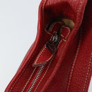 Salvatore Ferragamo Vala Shoulder Bag Leather Red Silver Auth 156468-16