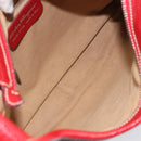 Salvatore Ferragamo Vala Shoulder Bag Leather Red Silver Auth 156468-18