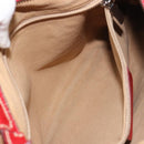 Salvatore Ferragamo Vala Shoulder Bag Leather Red Silver Auth 156468-22