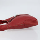 Salvatore Ferragamo Vala Shoulder Bag Leather Red Silver Auth 156468-5