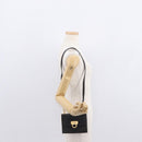 Salvatore Ferragamo Gancini Shoulder Bag Suede Gray Gold Auth 156470-21