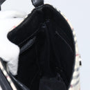 BURBERRY Nova Check Shoulder Bag Canvas Beige Silver Auth 156473-18