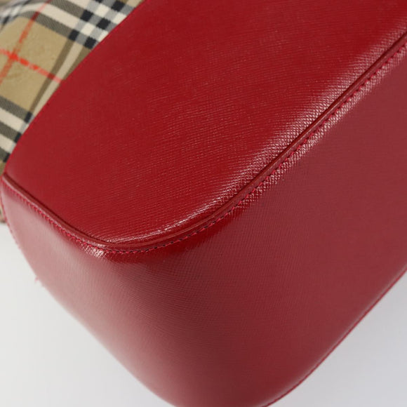 Burberrys Nova Check Tote Bag Canvas Beige Gold Auth 156474