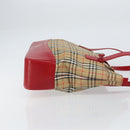 Burberrys Nova Check Tote Bag Canvas Beige Gold Auth 156474-4