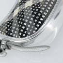 BURBERRY Nova Check Umhängetasche PVC Silber Auth 156475-16