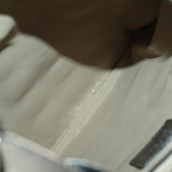 BURBERRY Nova Check Shoulder Bag PVC Beige Silver Auth 156476