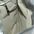 BURBERRY Nova Check Shoulder Bag PVC Beige Silver Auth 156476-17