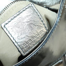BURBERRY Nova Check Shoulder Bag PVC Beige Silver Auth 156476-18