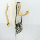 BURBERRY Nova Check Shoulder Bag PVC Beige Silver Auth 156476-22