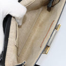 FENDI Shoulder Bag Enamel Black Gold Auth 156479-17