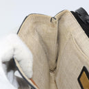 FENDI Shoulder Bag Enamel Black Gold Auth 156479-19