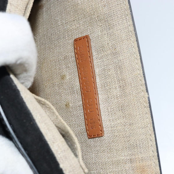 FENDI Shoulder Bag Enamel Black Gold Auth 156479