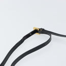 FENDI Shoulder Bag Enamel Black Gold Auth 156479-8