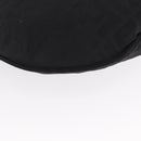 FENDI Zucca Canvas Shoulder Bag Black Silver Auth 156481-11