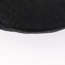 FENDI Zucca Canvas Shoulder Bag Black Silver Auth 156481-14