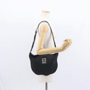 FENDI Zucca Canvas Shoulder Bag Black Silver Auth 156481-25