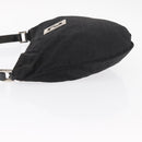 FENDI Zucca Canvas Shoulder Bag Black Silver Auth 156481-6