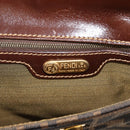 FENDI Zucca Canvas Hand Bag Black Brown Auth 156483V-16