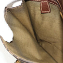 FENDI Zucca Canvas Hand Bag Black Brown Auth 156483V-28