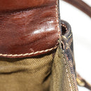 FENDI Zucca Canvas Hand Bag Black Brown Auth 156483V-23