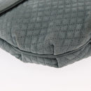 BALLY Chain Shoulder Bag Suede Gray Gold Auth 156484-9