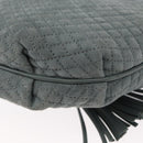 BALLY Chain Shoulder Bag Suede Gray Gold Auth 156484-16