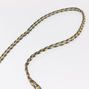 BALLY Chain Shoulder Bag Suede Gray Gold Auth 156484-8