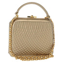 BALLY Chain Shoulder Bag Leather 2way Gold Auth 156487-1