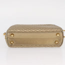 BALLY Chain Shoulder Bag Leather 2way Gold Auth 156487-5