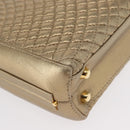 BALLY Chain Shoulder Bag Leather 2way Gold Auth 156487-10