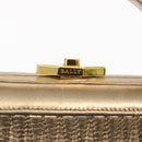 BALLY Chain Shoulder Bag Leather 2way Gold Auth 156487-18