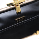 BALLY Chain Shoulder Bag Leather 2way Gold Auth 156487-11