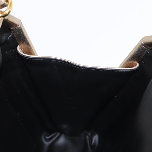 BALLY Chain Shoulder Bag Leather 2way Gold Auth 156487