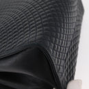 BALLY Shoulder Bag Leather 2way Navy Gold Auth 156489-16