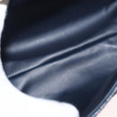 BALLY Shoulder Bag Leather 2way Navy Gold Auth 156489-12