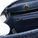 BALLY Shoulder Bag Leather 2way Navy Gold Auth 156489-22