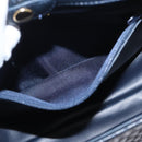 BALLY Shoulder Bag Leather 2way Navy Gold Auth 156489-23