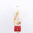 PRADA Schoudertas met Ketting Nylon Rood Goud Authenticatie 156490-23