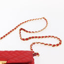 PRADA Schoudertas met Ketting Nylon Rood Goud Authenticatie 156490-8