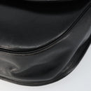 Christian Dior Shoulder Bag Leather Black Gold Auth 156492-10